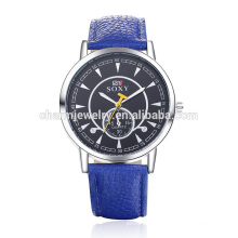 Luxury Simple Fashion Quartz Big Strap Leather Wrist Watch SOXY011
